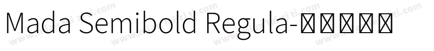 Mada Semibold Regula字体转换